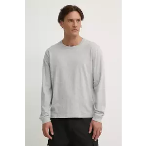 Hollister Co. longsleeve din bumbac culoarea gri, melanj, KI324-5127 imagine