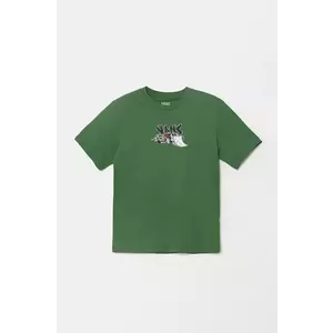 Vans tricou de bumbac pentru copii Copout culoarea verde, cu imprimeu, VN000MK1BR11 imagine