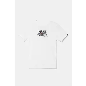 Vans tricou de bumbac pentru copii Copout culoarea alb, cu imprimeu, VN000MK1WHT1 imagine