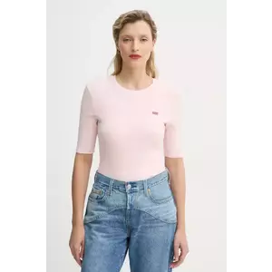 Levi's tricou LUCA SLIM TEE femei, culoarea roz, A3388 imagine