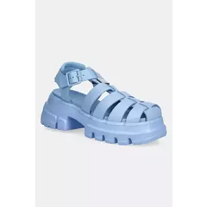 Tommy Jeans sandale de piele FISHERMAN SANDAL femei, cu platforma, EN0EN02751 imagine