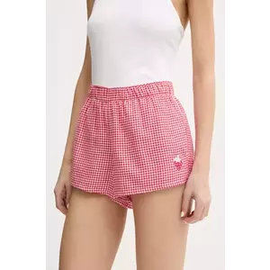 Hollister Co. pantaloni scurti de pijama femei, culoarea rosu, KI346-5015 imagine