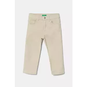 United Colors of Benetton pantaloni copii culoarea bej, neted, 4TCGGE009 imagine