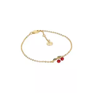 Konges Sløjd bratara din argint placata cu aur 24K GOLD PLATED CHERRY BRACELET KS102266 imagine