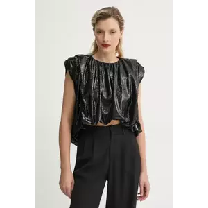 MMC STUDIO bluza femei, culoarea negru, cu imprimeu, BLINK.TOP imagine