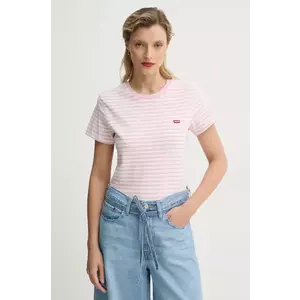 Levi's tricou din bumbac LSE_PERFECT TEE femei, culoarea roz, A3116 imagine