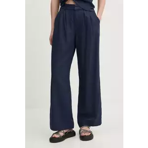 Hollister Co. pantaloni din in culoarea albastru marin, drept, high waist, KI356-5049 imagine