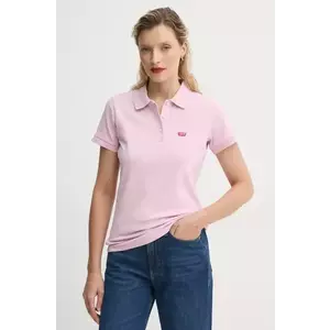 Levi's tricou polo LSE_LEVIS HM POLO femei, culoarea roz, 001F2 imagine