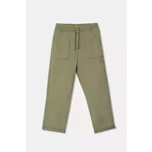 United Colors of Benetton pantaloni copii culoarea verde, neted, 4T48CF03T imagine