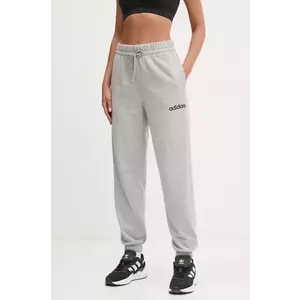 adidas pantaloni de trening Essentials Linear femei, culoarea gri, neted, JC5953 imagine