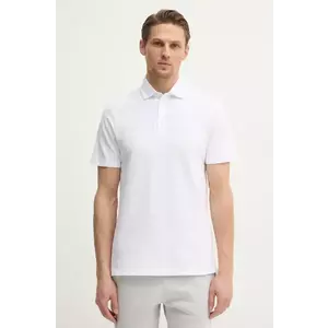 Hackett London polo de bumbac culoarea alb, neted, HM563444 imagine