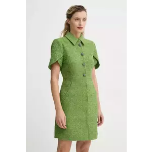 Bruuns Bazaar rochie culoarea verde, mini, mulata, BBW4431 imagine