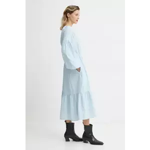 Levi's rochie din bumbac JOLENE LS MAXI DRESS midi, evazati, 001HS imagine