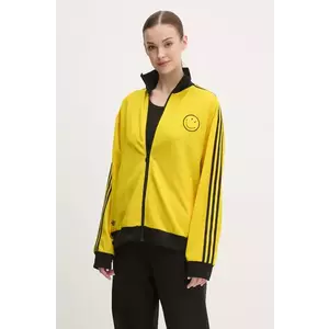 adidas Originals bluza X Smiley femei, culoarea galben, cu imprimeu, JD2737 imagine