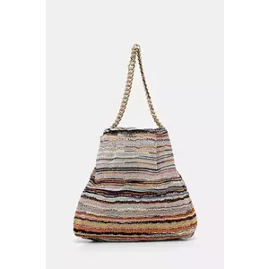 Missoni poseta Drawstring Pouch Chain culoarea gri, MI10070F imagine