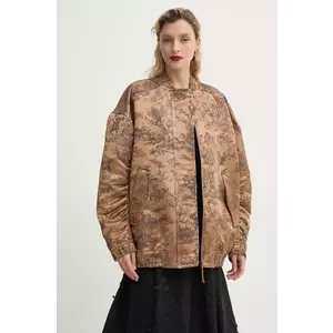 MUNTHE geaca bomber FYFFE femei, culoarea maro, de tranzitie, oversize, 251153025113 imagine