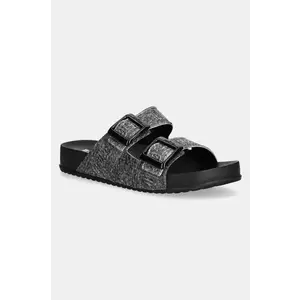 Melissa papuci COZY M LOVER SLIDE DENIM femei, culoarea negru, M 36146 imagine