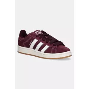 adidas Originals sneakers din piele intoarsă Campus 00s femei, culoarea bordo, JS2761 imagine