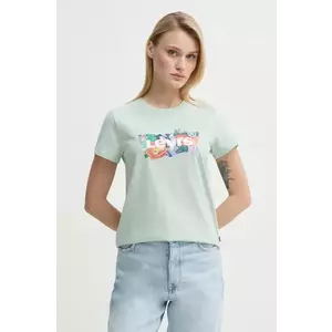 Levi's tricou din bumbac THE PERFECT TEE femei, culoarea verde, 17369 imagine