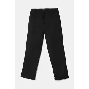 United Colors of Benetton pantaloni copii culoarea negru, neted, 4T48CF03T imagine