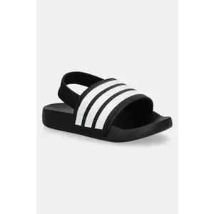 adidas slapi copii ADILETTE ESTRAP culoarea negru, JR5323 imagine