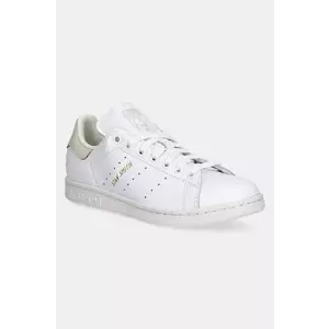 adidas Originals sneakers din piele Stan Smith barbati, culoarea alb, JH7428 imagine