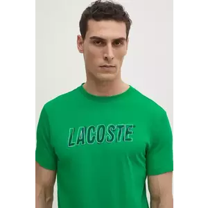 Lacoste tricou barbati, culoarea verde, cu imprimeu, TH8916 imagine