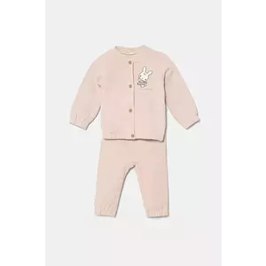 United Colors of Benetton set trening bumbac pentru copii culoarea roz, 3J70AK012 imagine