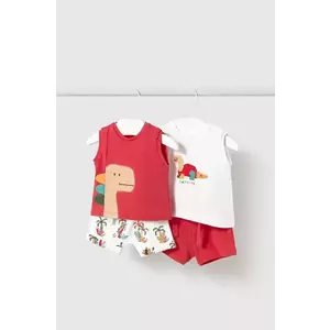 Mayoral Newborn set de bumbac pentru bebelusi culoarea rosu, 1625 imagine