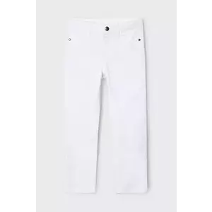 Mayoral pantaloni copii slim fit basic culoarea alb, neted, 509 imagine