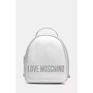 Love Moschino rucsac femei, culoarea argintiu, mic, cu imprimeu, JC4197PP1 imagine