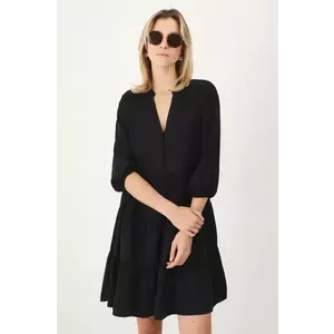 Medicine rochie culoarea negru, mini, oversize imagine