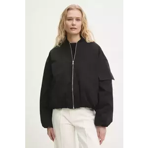 Answear Lab geaca bomber culoarea negru, de tranzitie imagine