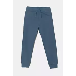 United Colors of Benetton pantaloni de trening din bumbac pentru copii neted, 3J68CF01P imagine