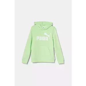 Puma bluza copii ESS No. 1 Logo Hoodie TR culoarea verde, cu glugă, cu imprimeu, 684909 imagine