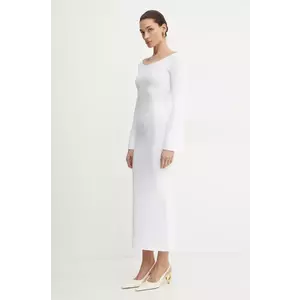 Liviana Conti rochie culoarea alb, maxi, mulata, F5SG37 imagine