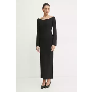 Liviana Conti rochie culoarea negru, maxi, mulata, F5SG37 imagine