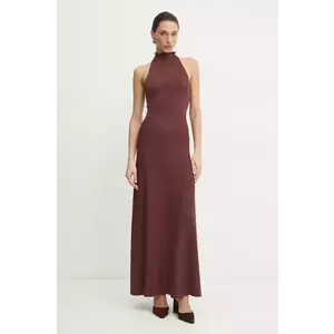 Liviana Conti rochie culoarea bordo, maxi, evazati, F5SA19 imagine