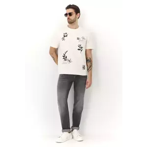 Medicine tricou din bumbac barbati, culoarea bej, cu imprimeu imagine