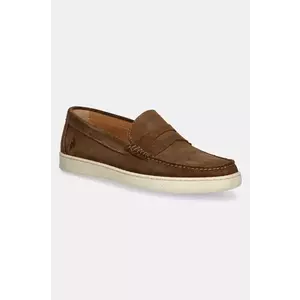 U.S. Polo Assn. mocasini din piele intoarsa MIGUEL002M/5S1 barbati, culoarea maro, MIGUEL imagine