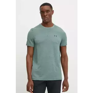 Under Armour tricou de antrenament Vanish Seamless culoarea verde, neted, 1382801 imagine