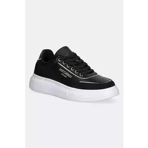 Just Cavalli sneakers din piele femei, culoarea negru, 78RA3SB2ZPA87PL9 imagine