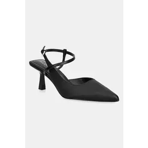 Aldo stilettos de piele AXELLE culoarea negru, cu toc deschis, 13985174 imagine