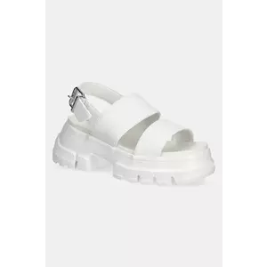 Tommy Jeans sandale CHUNKY CITY SANDAL femei, culoarea alb, cu platforma, EN0EN02750 imagine