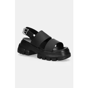 Tommy Jeans sandale CHUNKY CITY SANDAL femei, culoarea negru, cu platforma, EN0EN02750 imagine