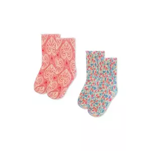 Konges Sløjd sosete copii 2 PACK PRINTED SOCKS OCS 2-pack culoarea roz, KS102757 imagine