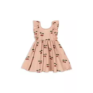 Konges Sløjd rochie din bumbac pentru copii VERBENA DRESS GOTS culoarea roz, mini, evazati, KS102296 imagine