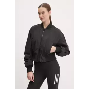 adidas by Stella McCartney jacheta de antrenament culoarea negru, de tranzitie, oversize, JF6030 imagine