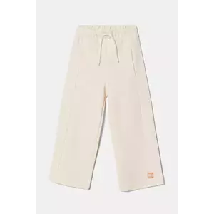 United Colors of Benetton pantaloni de trening din bumbac pentru copii culoarea bej, neted, 3UNICF061 imagine