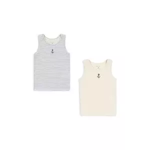 Konges Sløjd top copii BASIC 2 PACK TANKTOP GOTS 2-pack culoarea bej, KS102254 imagine